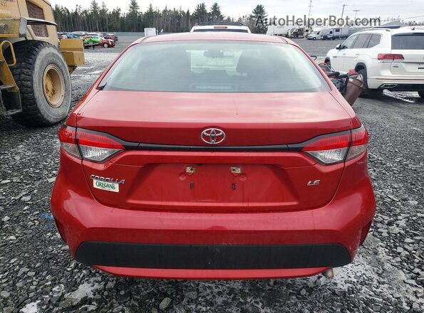 5YFBPMBE1MP208498 2021 TOYOTA COROLLA Red Rear view
