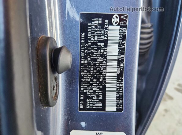 5YFBPRHE4GP437038 2016 TOYOTA COROLLA Gray Widok komory silnika