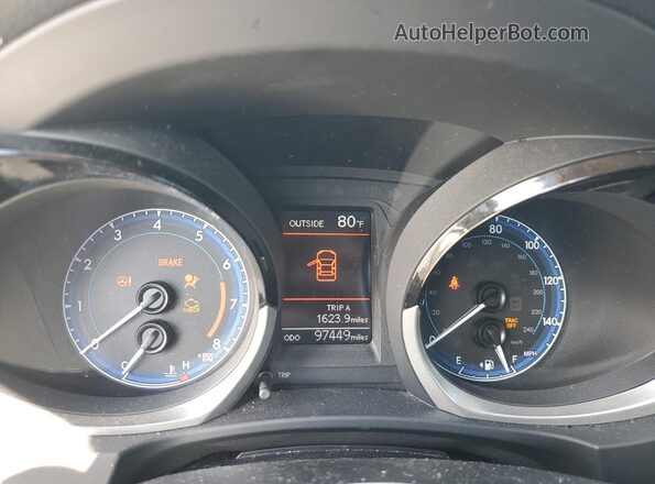 5YFBURHE4GP522955 2016 TOYOTA COROLLA Gray Вид щитка приладів