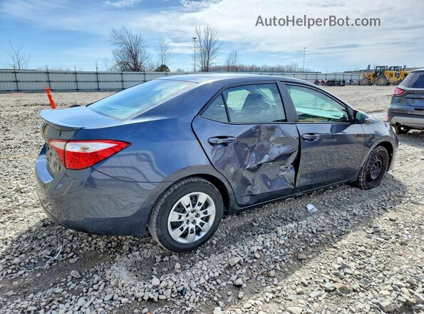 5YFBURHEXGP393183 2016 TOYOTA COROLLA Синий Задняя правая четверть