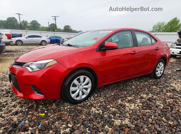 5YFBURHEXGP566166 2016 TOYOTA COROLLA Red Przód lewy