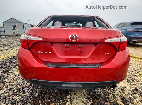5YFBURHEXGP566166 2016 TOYOTA COROLLA Red Widok z tyłu