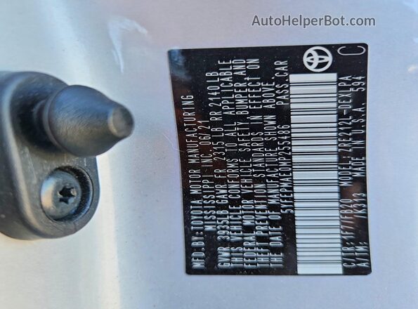 5YFEPMAE0MP255486 2021 TOYOTA COROLLA Silver Widok komory silnika