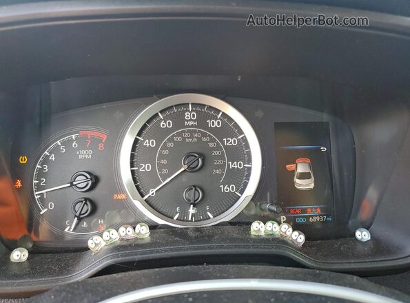 5YFEPMAE0NP387567 2022 TOYOTA COROLLA Черный Вид щитка приборов