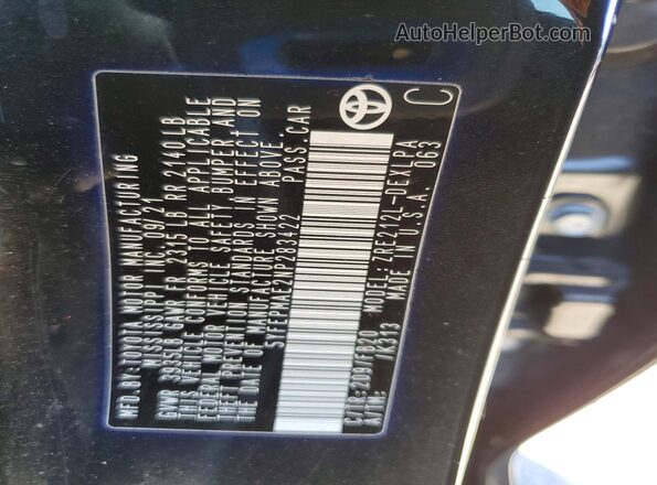 5YFEPMAE2NP283422 2022 TOYOTA COROLLA Black ძრავის განყოფილების ხედი
