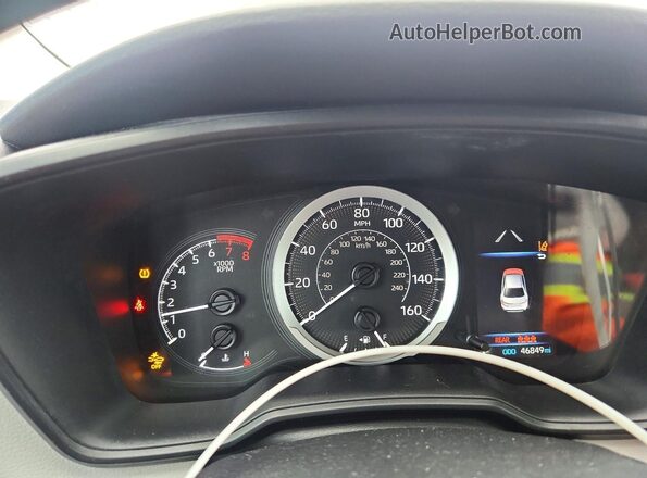 5YFEPMAE2NP367157 2022 TOYOTA COROLLA White ხელსაწყოთა პანელის ხედი