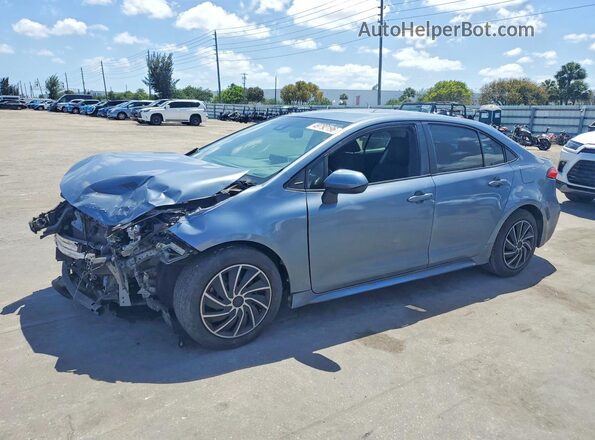 5YFEPMAE3MP150862 2021 TOYOTA COROLLA Синий Передняя левая четверть