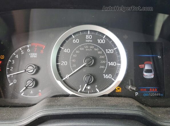 5YFEPMAE4MP180355 2021 TOYOTA COROLLA Red Instrument cluster view