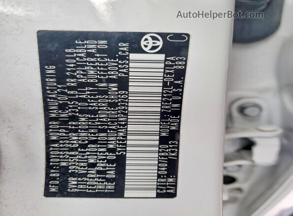 5YFEPMAE4NP293269 2022 TOYOTA COROLLA White Widok komory silnika