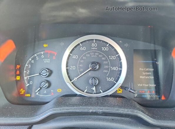 5YFEPMAE6MP242905 2021 TOYOTA COROLLA Silver Instrument cluster view