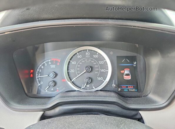 5YFEPMAE8MP203166 2021 TOYOTA COROLLA White Widok zestawu wskaźników