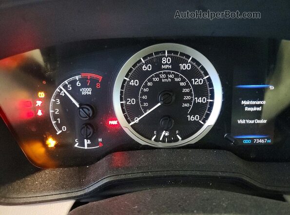 5YFEPMAE8MP230707 2021 TOYOTA LL Черный Вид щитка приборов