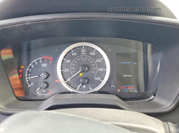 5YFEPMAE8NP301132 2022 TOYOTA COROLLA Silver Vista del cuadro de instrumentos