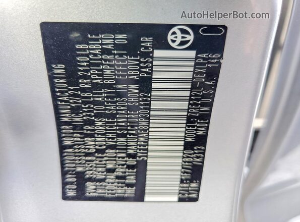 5YFEPMAE8NP301132 2022 TOYOTA COROLLA Silver Vista del compartimento del motor