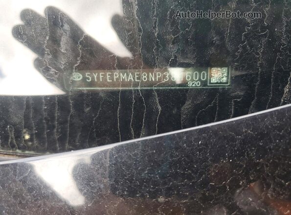 5YFEPMAE8NP381600 2022 TOYOTA COROLLA Черный Вид подкапотного пространства