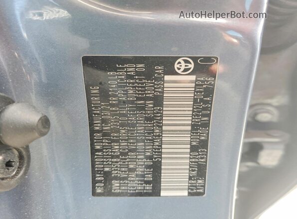 5YFEPMAE9MP224429 2021 TOYOTA COROLLA Blue Widok komory silnika