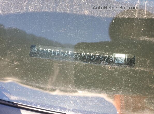 5YFEPRAE2LP055429 2020 TOYOTA COROLLA Blue Widok komory silnika