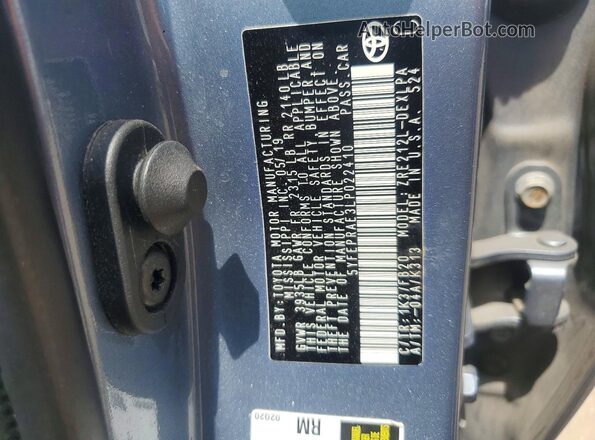 5YFEPRAE3LP022410 2020 TOYOTA COROLLA Blue Widok komory silnika