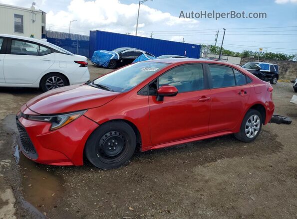 5YFEPRAE7LP056043 2020 TOYOTA COROLLA Red Առջևի ձախ երեք քառորդ տեսարան