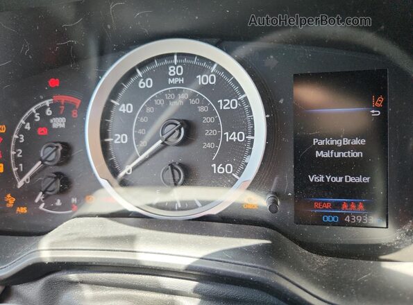 5YFEPRAE8LP056603 2020 TOYOTA COROLLA Blue Вид щитка приладів