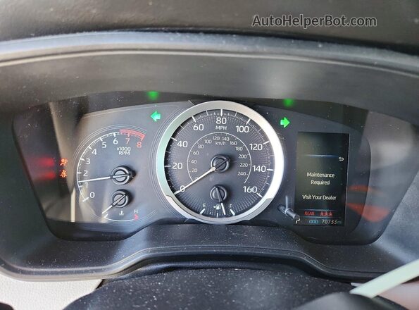 5YFEPRAE9LP032455 2020 TOYOTA COROLLA Silver ხელსაწყოთა პანელის ხედი