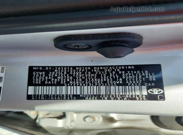 5YFEPRAE9LP032455 2020 TOYOTA COROLLA Silver ძრავის განყოფილების ხედი