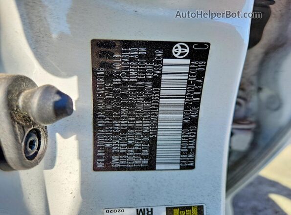 5YFEPRAEXLP036613 2020 TOYOTA COROLLA White ძრავის განყოფილების ხედი