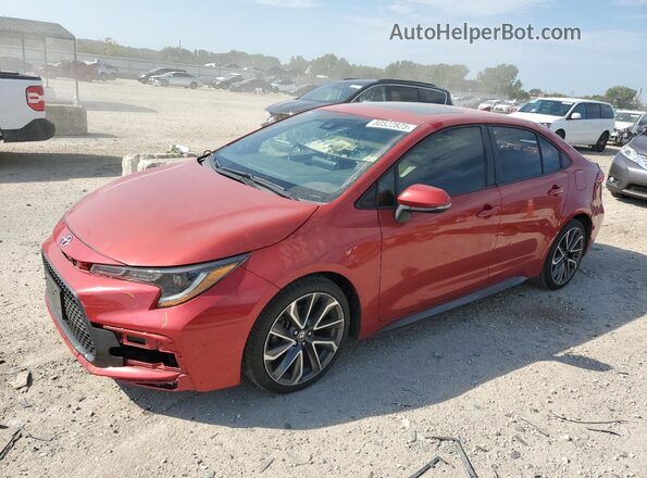 5YFP4MCEXMP096569 2021 TOYOTA COROLLA Red Vista tres cuartos delantera izquierda