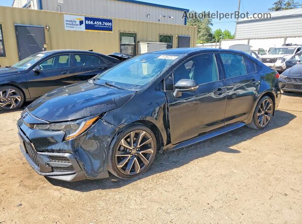 5YFS4MCE1MP076902 2021 TOYOTA COROLLA Black Առջևի ձախ երեք քառորդ տեսարան