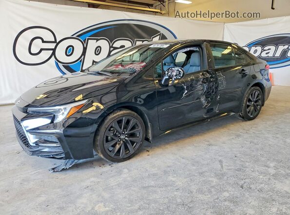5YFS4MCE5PP146745 2023 TOYOTA COROLLA Black წინა მარცხენა ხედი სამი მეოთხედიდან