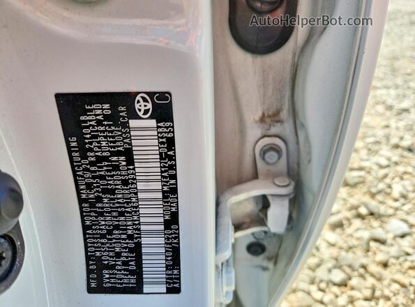 5YFS4MCE6MP062994 2021 TOYOTA COROLLA White Widok naklejki z numerem VIN