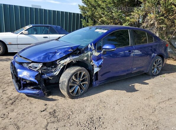 5YFS4MCE6MP064874 2021 TOYOTA COROLLA Blue Vista tres cuartos delantera izquierda