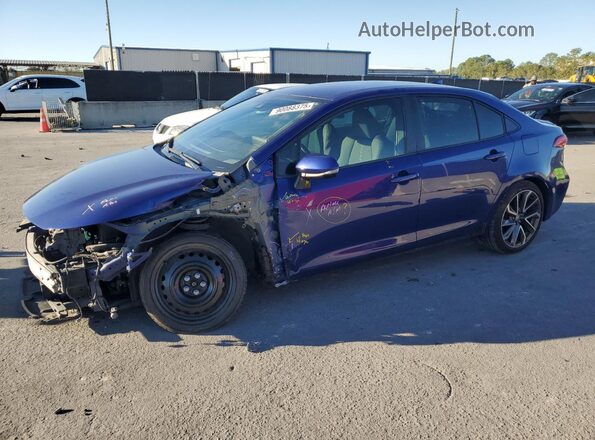 5YFS4MCEXMP062447 2021 TOYOTA COROLLA Blue წინა მარცხენა ხედი სამი მეოთხედიდან