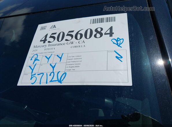5YFS4RCE0LT040640 2020 TOYOTA LL Черный 