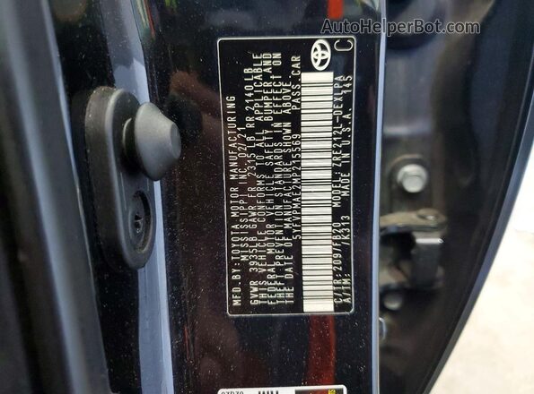 5YFVPMAE2MP215569 2021 TOYOTA COROLLA Black Vista del compartimento del motor