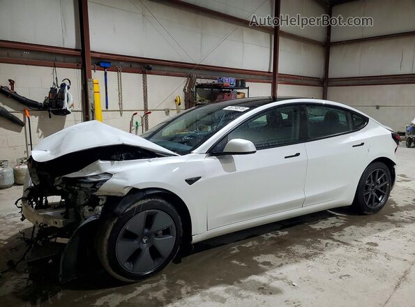 5YJ3E1EA2NF170410 2022 TESLA MODEL Белый Передняя левая четверть