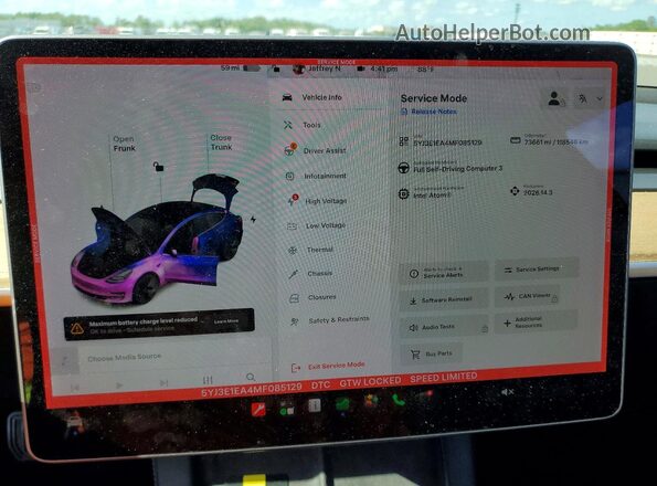 5YJ3E1EA4MF085129 2021 TESLA MODEL Угольный Вид щитка приборов