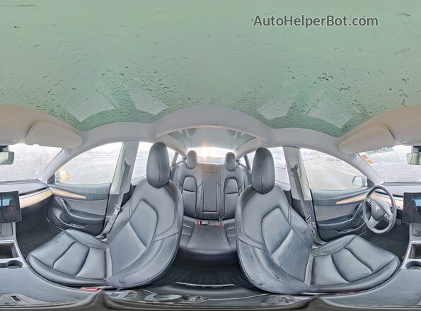 5YJ3E1EA6MF976751 2021 TESLA MODEL Gray Vista de la etiqueta del VIN