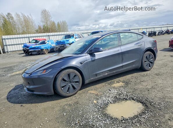 5YJ3E1EA6RF831796 2024 TESLA MODEL Gray Vista tres cuartos delantera izquierda