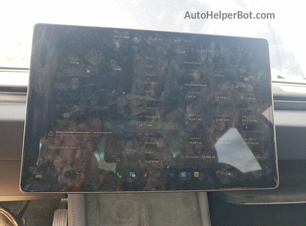 5YJ3E1EA6RF831796 2024 TESLA MODEL Gray Vista del cuadro de instrumentos