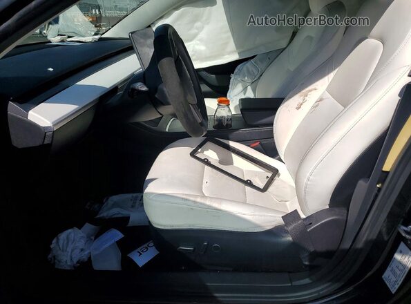 5YJ3E1EA8MF994331 2021 TESLA MODEL Черный Вид салона спереди