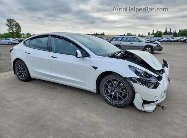 5YJ3E1EAXMF062129 2021 TESLA MODEL White Przód prawy
