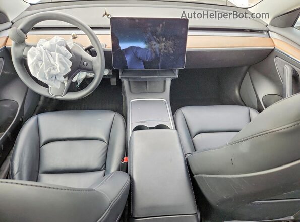 5YJ3E1EAXMF062129 2021 TESLA MODEL White Widok deski rozdzielczej