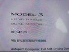 2018 Tesla Model 3 Long Range/performance Синий vin: 5YJ3E1EB0JF116560