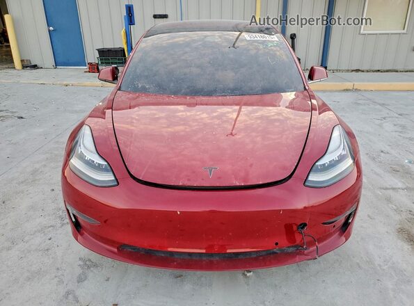 5YJ3E1EB0JF120026 2018 TESLA MODEL Красный Вид спереди