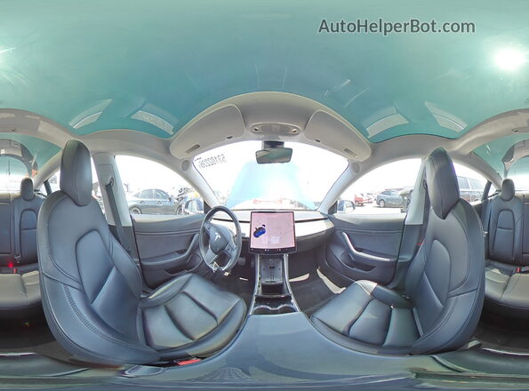 5YJ3E1EB0JF130751 2018 TESLA MODEL Синий Панорамный вид салона 360°