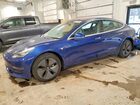 2019 Tesla Model 3 Blue vin: 5YJ3E1EB0KF191373