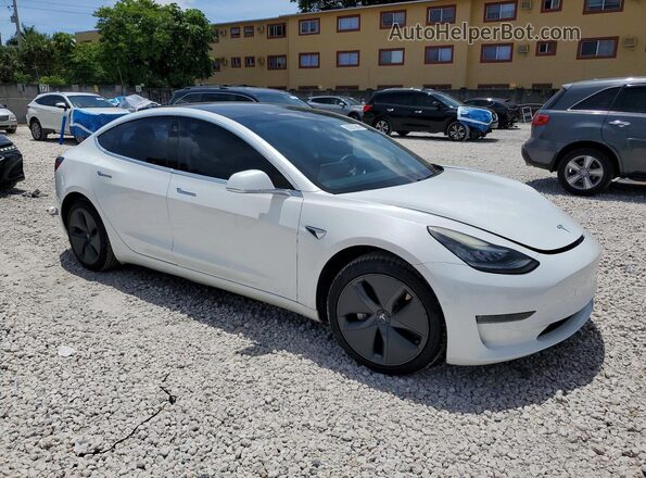 5YJ3E1EB0KF442313 2019 TESLA MODEL Белый Передняя правая четверть