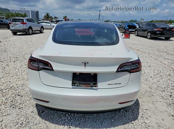 5YJ3E1EB0KF442313 2019 TESLA MODEL Белый Вид сзади