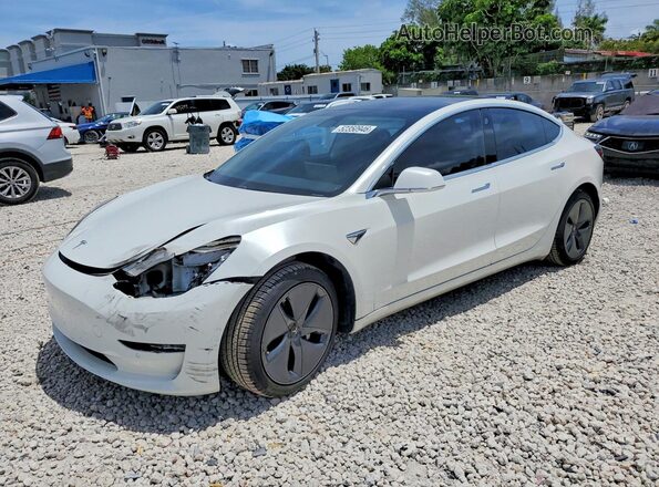 5YJ3E1EB0KF442313 2019 TESLA MODEL Белый Передняя левая четверть